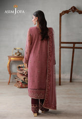 Asim Jofa Stitched 3 Piece Luxury Pret Suit-AJLPN-03 Embroidered Poly Net Stitched 3pcs