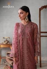 Asim Jofa Stitched 3 Piece Luxury Pret Suit-AJLPN-03 Embroidered Poly Net Stitched 3pcs