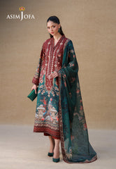 Silk Grandeur By Asim Jofa Unstitched 3 Piece Winter Suit-AJULSC-07
