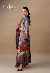 Silk Grandeur By Asim Jofa Unstitched 3 Piece Winter Suit-AJULSC-01