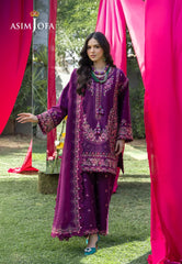 Asim Jofa Unstitched 3 Piece Luxury Lawn Suit-AJULW-07 Embroidered Lawn Unstitched 3 Pcs