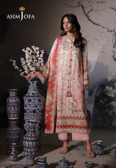 Asim Jofa Unstitched 3 Piece Charmeuse Silk Edit Suit-AJCS-10