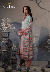 Asim Jofa Unstitched 3 Piece Charmeuse Silk Edit Suit-AJCS-05