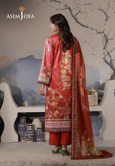 Asim Jofa Unstitched 3 Piece Charmeuse Silk Edit Suit-AJCS-03