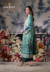 Asim Jofa Unstitched 3 Piece Charmeuse Silk Edit Suit-AJCS-06