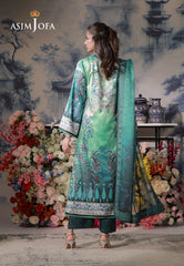Asim Jofa Unstitched 3 Piece Charmeuse Silk Edit Suit-AJCS-06