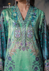 Asim Jofa Unstitched 3 Piece Charmeuse Silk Edit Suit-AJCS-06