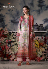 Asim Jofa Unstitched 3 Piece Charmeuse Silk Edit Suit-AJCS-04