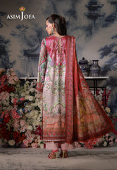 Asim Jofa Unstitched 3 Piece Charmeuse Silk Edit Suit-AJCS-04
