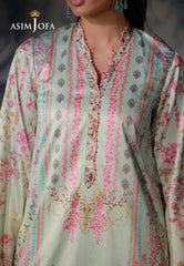 Asim Jofa Unstitched 3 Piece Charmeuse Silk Edit Suit-AJCS-07