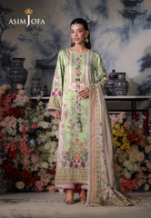 Asim Jofa Unstitched 3 Piece Charmeuse Silk Edit Suit-AJCS-01