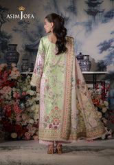 Asim Jofa Unstitched 3 Piece Charmeuse Silk Edit Suit-AJCS-01