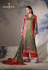 Asim Jofa Unstitched 3 Piece Charmeuse Silk Edit Suit-AJCS-08