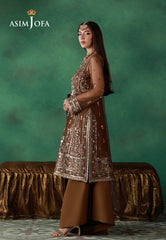 Asim Jofa Unstitched 3 Piece Wedding Festive Suit-AJULN-10 Embroidered Net Unstitched 3 Pcs