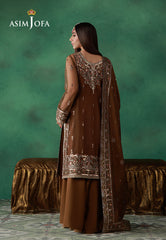 Asim Jofa Unstitched 3 Piece Wedding Festive Suit-AJULN-10 Embroidered Net Unstitched 3 Pcs