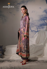 Asim Jofa Unstitched 3 Piece Charmeuse Silk Edit Suit-AJCS-09