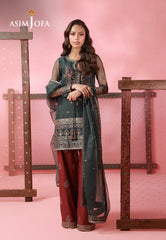Asim Jofa Unstitched 3 Piece Formals Festive Wear Suit-AJUFC-26