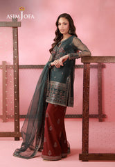 Asim Jofa Unstitched 3 Piece Formals Festive Wear Suit-AJUFC-26