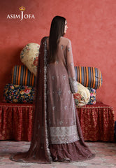 Asim Jofa Unstitched 3 Piece Wedding Festive Suit-AJULN-14 Embroidered Net Unstitched 3 Pcs