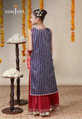 Asim Jofa Stitched Luxury Formals Kids Suit-AJKL-08