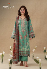 Aj Prints By Asim Jofa Unstitched 3 Piece Emb Cambric Suit-AJUBEP-05