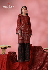 Asim Jofa Unstitched 2 Piece Formals Festive Wear Suit-AJUFC-12