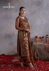 Asim Jofa Unstitched 3 Piece Wedding Festive Suit-AJULN-03 Embroidered Chiffon Unstitched 3 Pcs