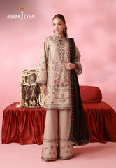 Asim Jofa Unstitched 3 Piece Formals Festive Wear Suit-AJUFC-06