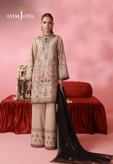 Asim Jofa Unstitched 3 Piece Formals Festive Wear Suit-AJUFC-06
