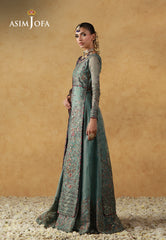 Asim Jofa Unstitched 3 Piece Wedding Festive Suit-AJULN-05 Embroidered Javeria Net Unstitched 3 Pcs