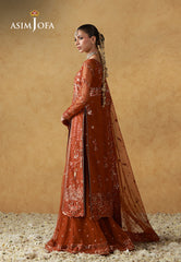 Asim Jofa Unstitched 3 Piece Wedding Festive Suit-AJULN-20 Embroidered Net Unstitched 3 Pcs