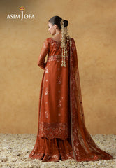 Asim Jofa Unstitched 3 Piece Wedding Festive Suit-AJULN-20 Embroidered Net Unstitched 3 Pcs