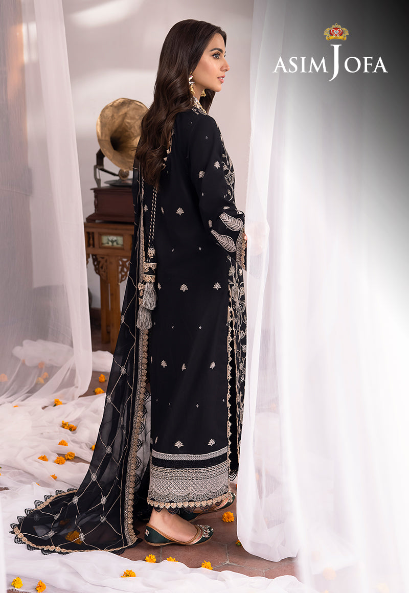 Asim Jofa Shadow Work '23 Ajsw-27 Embroidered Poly Viscose 3 Pcs