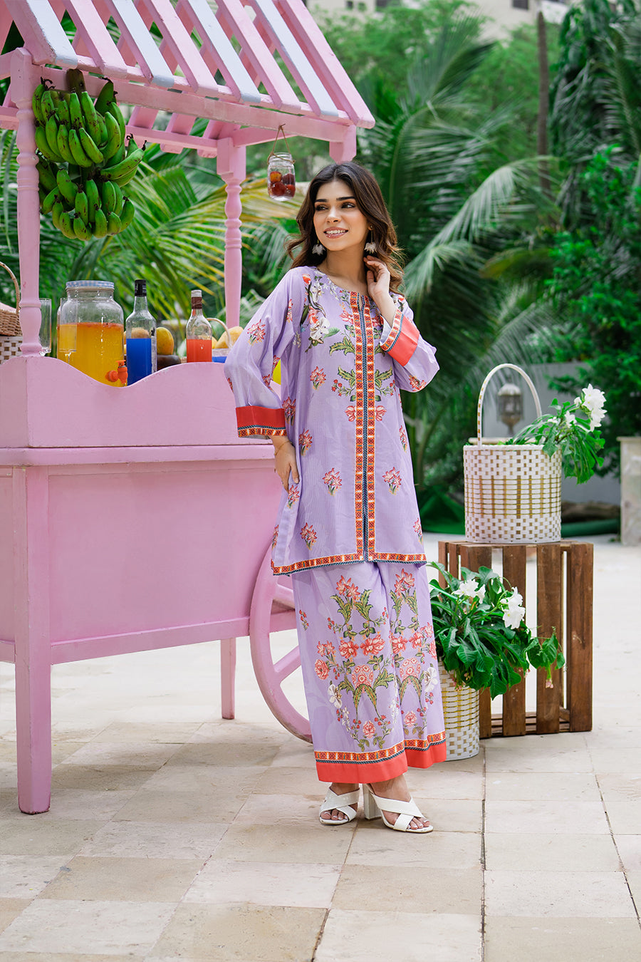 Sip N Style by Opole Stitched 2 Piece Summer Collection'2025-Plum Punch