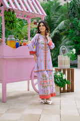 Sip N Style by Opole Stitched 2 Piece Summer Collection'2025-Plum Punch