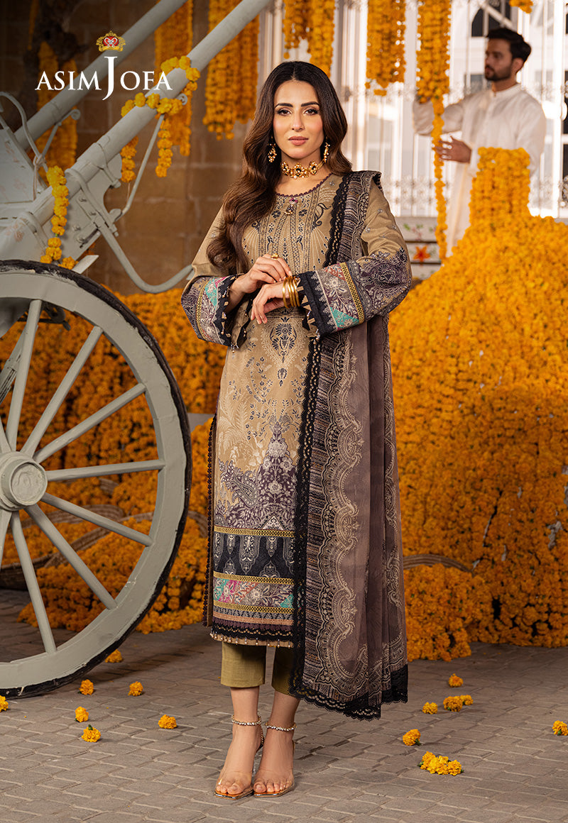 Asim Jofa Aira & Asra Pret Ajarp-16 Printed Lawn Stitched 3 Pcs