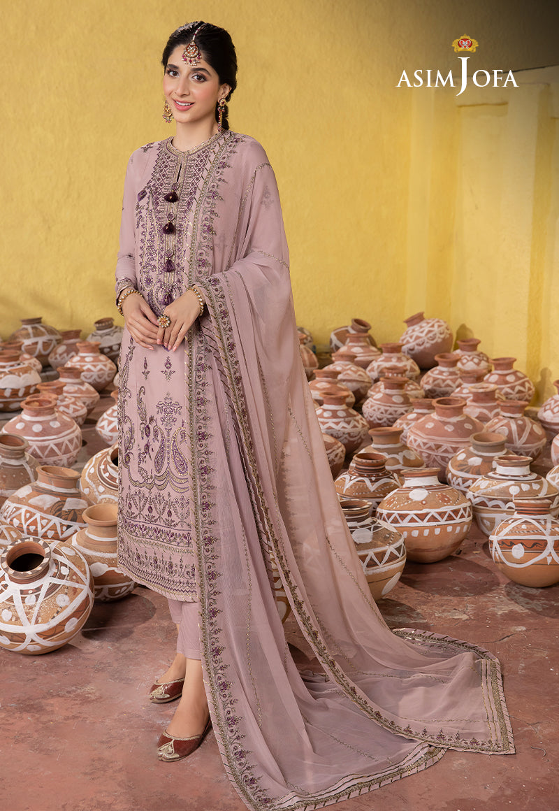 Asim Jofa Abresham '23 Ajab-06 Embroidered Lawn Silk 3 Pcs