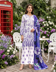 Dr Print 17 By Dr Haris Unstitched 3 Piece Lawn Suit-DPR-0159