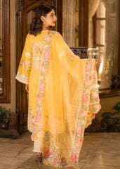 Manzar By Al Harir Stitched 3 Piece Summer Suit-AH003-Manzar-Yellow