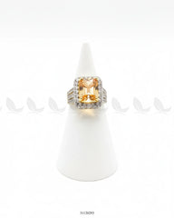 Regal High Impact Cluster Ring Champagne - Zeesy Jewellery