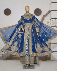 Saira Sultana Stitched Wedding Formals Suit-Muneeha-Teal