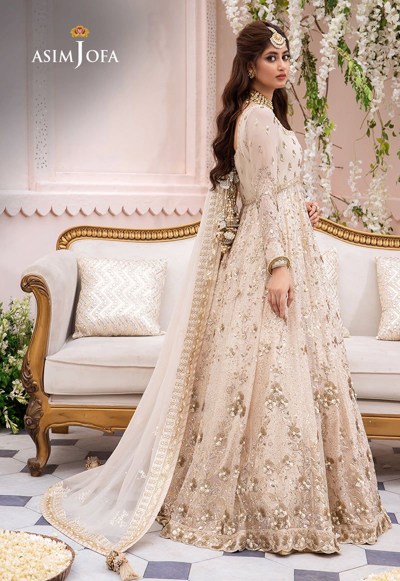 Asim Jofa Designers Limited Edition Ajccd-02 Embroidered Chiffon Stitched 3 Pcs