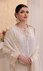 Shamooz Stitched 3 Piece Formals Suits-Mist Ivory SEM-0769