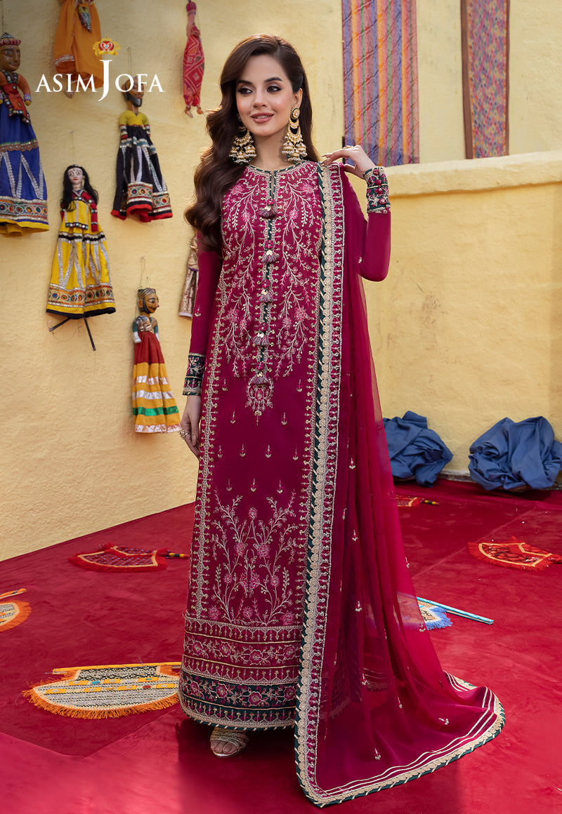 Asim Jofa Abresham '23 Ajab-12 Embroidered Lawn Silk 3 Pcs
