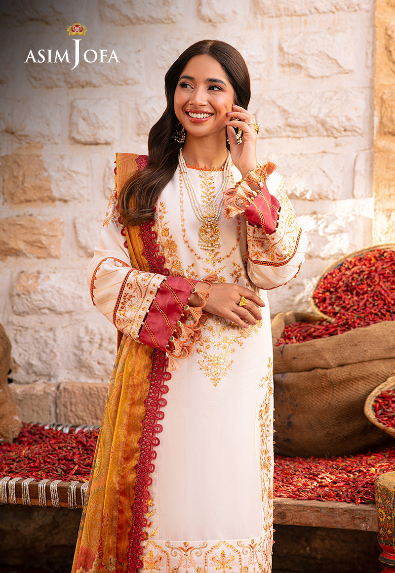 Asim Jofa Aira Summer Prints Ajar-30 Embroidered Jacquard 3 Pcs