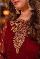 Omal By Komal Stitched 3 Piece Formals Collection'2025-Mehrbano (Frock & Dupatta)