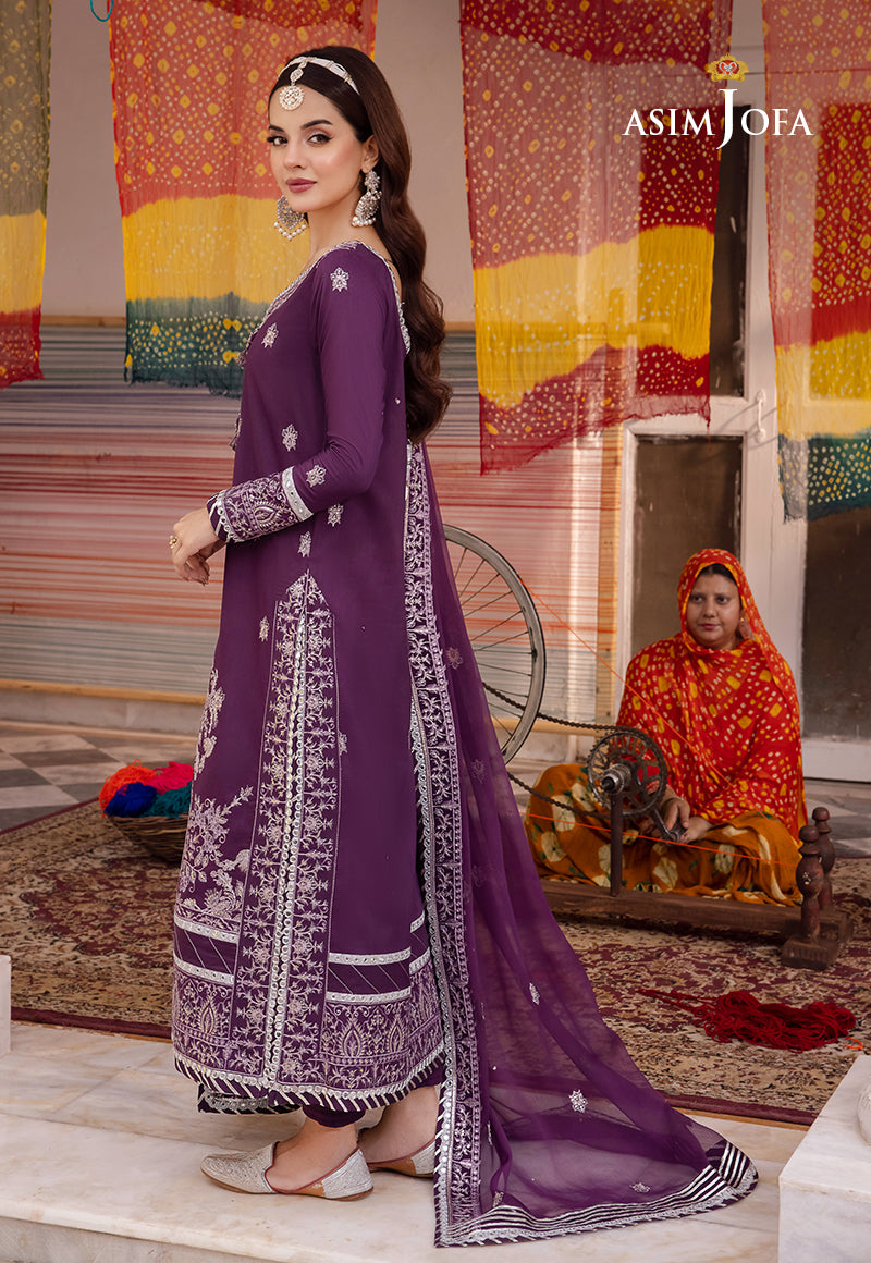 Asim Jofa Abresham '23 Ajab-08 Embroidered Lawn Silk 3 Pcs