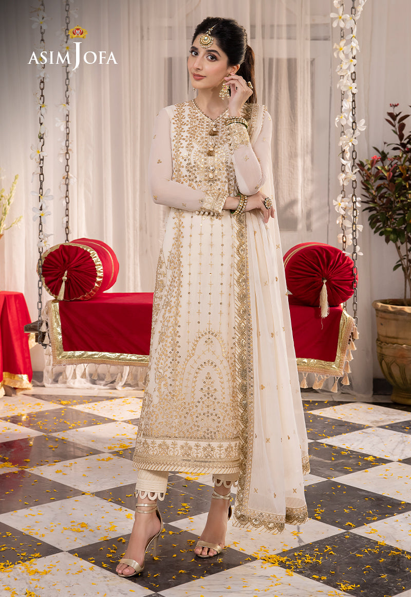 Asim Jofa Abresham '23 Ajab-21 Embroidered Chiffon 3 Pcs