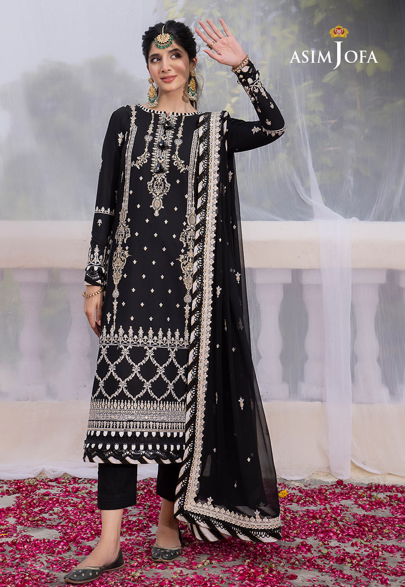 Asim Jofa Abresham '23 Ajab-01 Embroidered Lawn Silk 3 Pcs