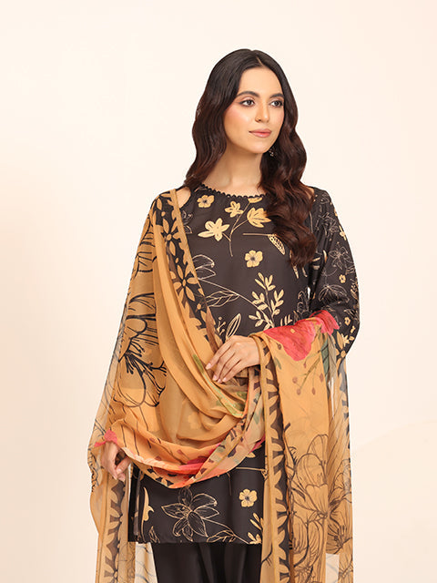 Floret By Nazmina Premium Swiss Lawn Collection'2025-Whispering Willow (LD-18)